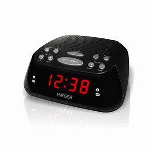 Rádio relógio AM/FM HAEGER SNOOZER RA-06B.005B